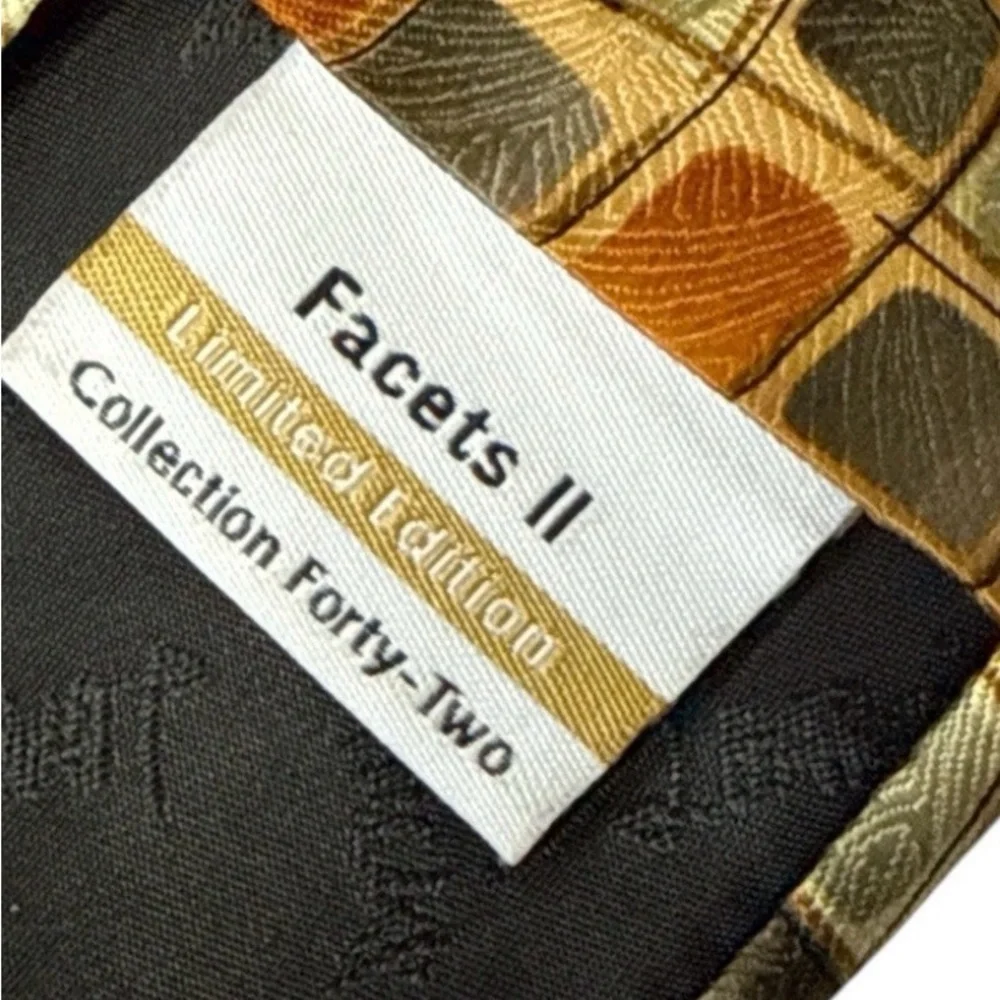 Vintage Jerry Garcia silk necktie Facets II series,‎ Collection Forty‑Two.